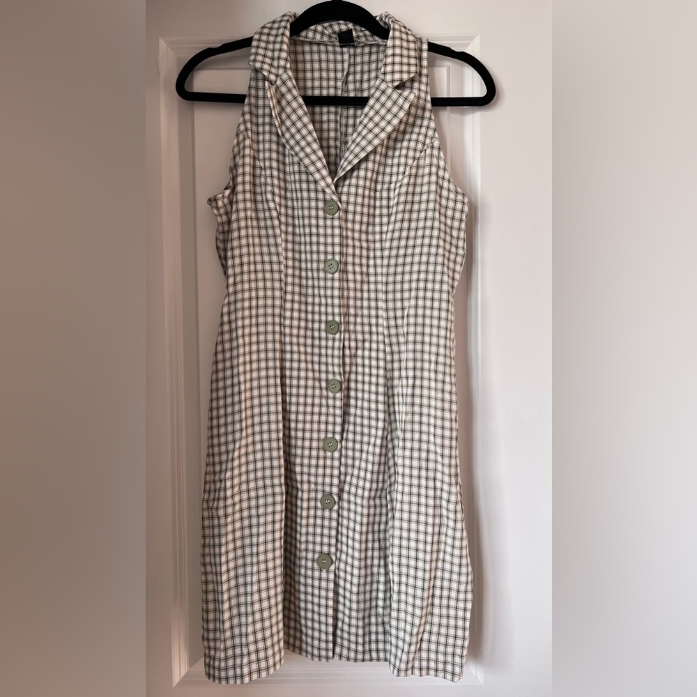 Plaid Tank Top Mini Dress